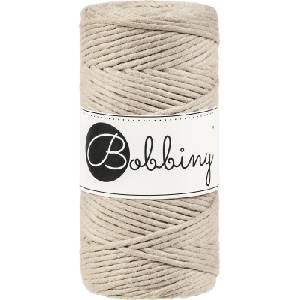 Bobbiny Macrame Cord 3 mm 100 m Beige юта (MS-E002)