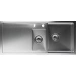 Klarstein Кухненска мивка TitanSteel с отцедник, 79 x 44 см, неръждаема стомана, устойчива на надраскване, устойчива на топлина (SIK1-TitanS-1.5ss100) (SIK1-TitanS-1.5ss100) - klarstein Мивка за вграждане