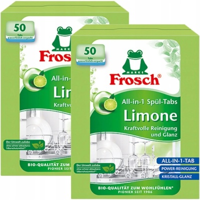 Frosch Limetkové tablety do myčky nádobí All-in-1 100 ks