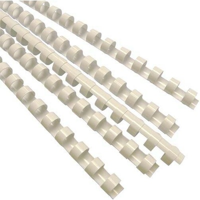 Plastové hřbety pro kroužkovou vazbu 45 mm, bílé, 50 ks