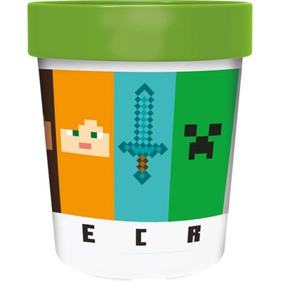 STOR Plastový téglik MINECRAFT protišmykový 260 ml