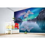 DIMEX ART Самозалепваща се флизелинова фототапета пегас и езерото 375 x 250 см