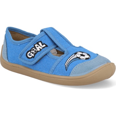 3F barefoot detské prezuvky Elf Nevada futbal modré