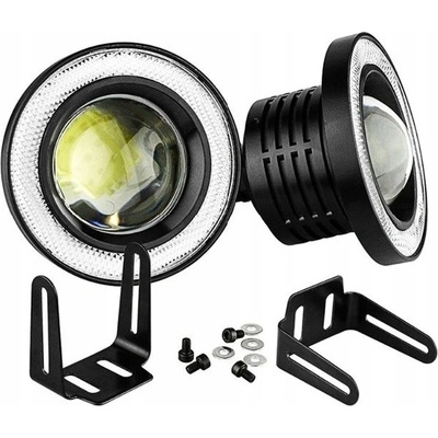 2,5 PALCOVÁ DRL SVĚTLA PRO DENNÍ SVÍCENÍ ANGEL EYES LED KRUHY MLHOVÁ SVĚTLA – Zboží Mobilmania