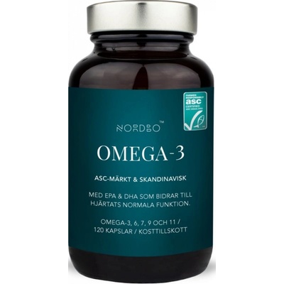 Nordbo Skandinávský Omega-3 Rybí Olej 120 kapslí