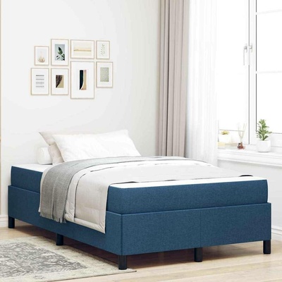 Postel s boxspringem Modrá 120 x 190 cm textil