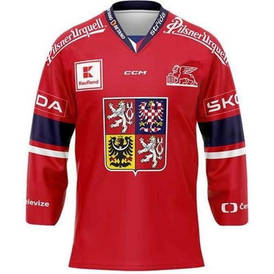 CCM Reprezentačný dres CCM s reklamou červený, Senior, červená, S