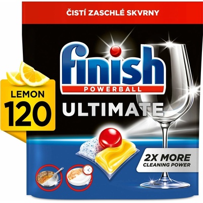 Finish Ultimate All in 1 Lemon Sparkle kapsle do myčky nádobí 120 ks – Zboží Dáma