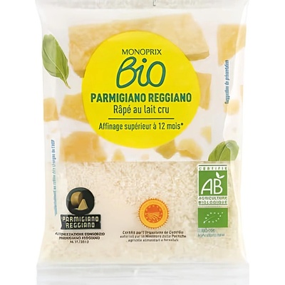 Monoprix Biologique BIO Strouhaný sýr Parmigiano Reggiano 50 g