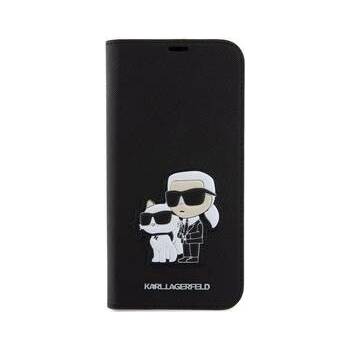 Karl Lagerfeld Saffiano Karl and Choupette NFT na Apple iPhone 15 Pro Max čierne