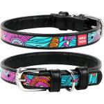 COLLAR Кожен нашийник WAUDOG Summer - черен 3, 5 см x 46 - 60 см