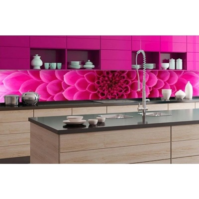 DIMEX ART Фототапет за кухня - розова георгина 350 x 60 см