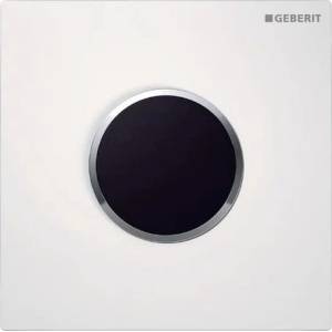 Geberit Бутон за активиране Geberit Sigma 10 за електронен писоар, бял, гланциран хром (116.025.KJ.1)