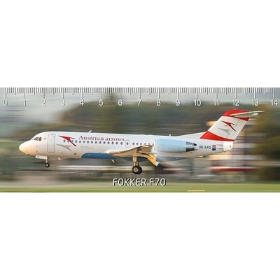 (B) 3D pravítko FOKKER F70 DEEP