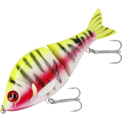 Mikado WOBLER - MFT SWIMBAIT - 10cm / LEMON TIGER VOLNĚ POTÁPIVÝ - 1 ks