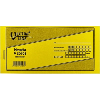 VECTRALINE Отпечатана разписка VECTRALINE 50x2 лист 4 реда по 20 броя B15-41/V/07/CS (B15-41/V/07/CS)