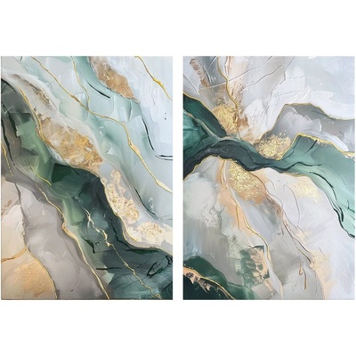 Obraz na plátně Aven, 70 × 50 cm, set 2 ks, ručně malovaný CA-15596