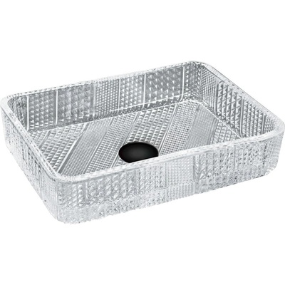 Mexen Akra стъклена мивка върху плот 46 x 33 см, прозрачна - 24024600 (24024600)