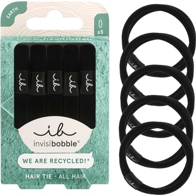 Gumičky do vlasov Invisibobble Hair Tie Black - 5 ks, čierne