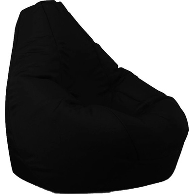 PUFRELAX Пуф, круша, 220л. , Nirvana Hobbit - Teteron Black, За открито, Перящ се калъф, Пълнеж от Полистиролни перли (PUF-G-NH-TEX-BL)