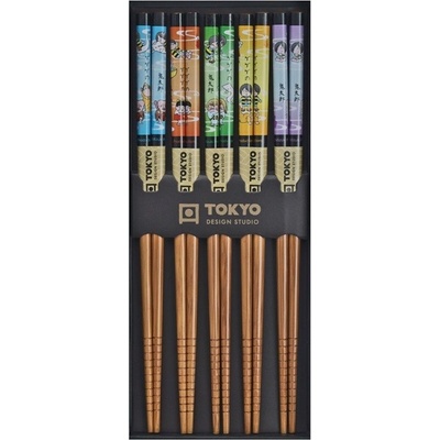 Tokyo Design Studio Čínske paličky set 5 párov farebné rozprávkové