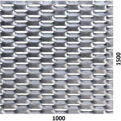 Hliníkový tahokov, kosočtvercové oko: 47x18mm, můstek: 8mm Šířka: 1000mm, Výška: 1500mm