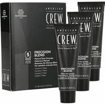 American Crew Precision Blend Color tmavá (2-3) 3 x 40 ml