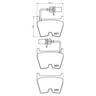 BREMBO Sada brzdových platničiek P85 132