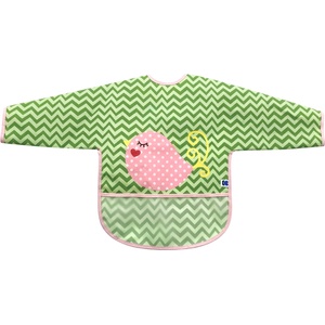 Kikkaboo Непромокаем лигавник с ръкави и джоб Kikkaboo - Bird, Green (31303030021)