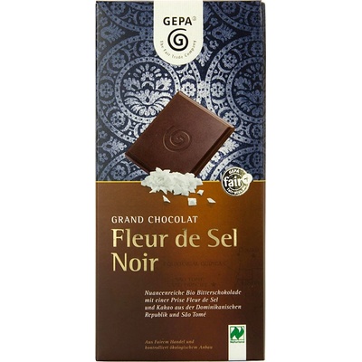 Gepa Bio horká čokoláda Kvety soli, 100 g