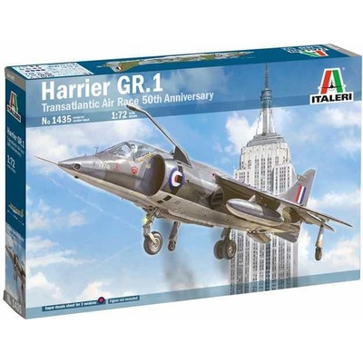 Italeri Model Kit letadlo 1435 HARRIER GR.1 Transatlantic Air Race 50th Ann. 1:72