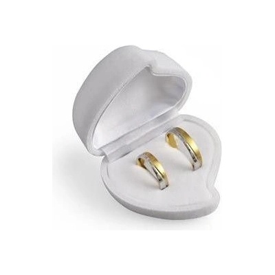 Šperky4U Dárková krabička na náušnice nebo snubní prsteny KR0019-WH – Zboží Dáma