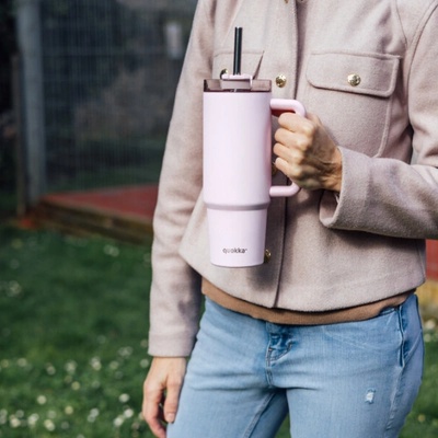 Quokka Stream Nerezový termo pohár Light Pink 950 ml