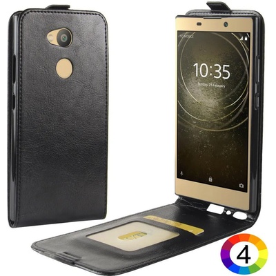 Sony Xperia L2 Flip3 Кожен Калъф и Скрийн Протектор