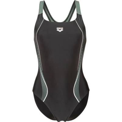 arena Дамски бански костюм Arena Women's Swimsuit Control Pro Back B Swimsuit - Black / Sage - размер 40 (EU) (150-5862-0114)