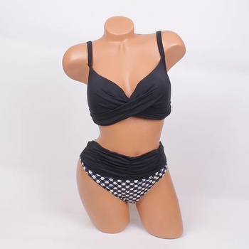 Image 1 of Макси черен бански с маргаритки - чашка d