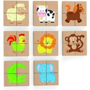 Magnetky pro děti Viga Dřevěné magnetické puzzle zvířátka