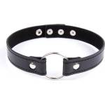 Fetish Addict Collar with Hoop Adjustable 38cm Black