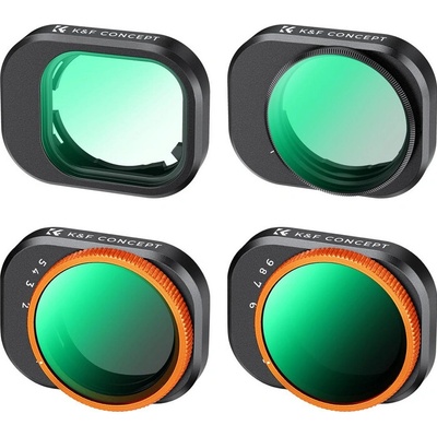 K&F Concept VND + UV +CPL Filter Kits For DJI Mini 4 Pro 4 Pack ND2-32 (1-5 Stops)+ND32-512 K&F Concept
