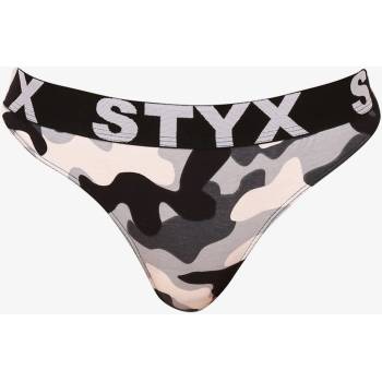 Styx Черно-сиви дамски армейски стрингове Styx арт камуфлаж Styx | Siv | ЖЕНИ | S
