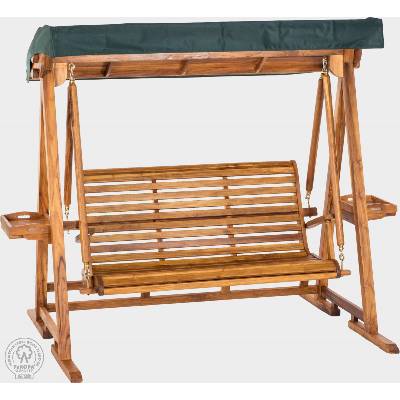 FaKOPA Masivní zahradní houpací lavice z teakového dřeva Zoe