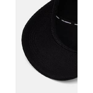 Karl Lagerfeld шапка с козирка дамска от памук IKON (B3W33030)