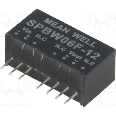 MEAN WELL SPBW06F-12 Měnič: DC/DC; 6W; Uvst: 9÷36VDC; Uvýst: 12VDC; Ivýst: 0÷500mA; SIP8