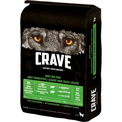 Crave Crave Adult суха храна за кучета с агнешко и говеждо - 2 x 11, 5 кг