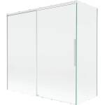 Mexen Rox двукрилен плъзгащ екран за вана 160 + 75 x 150 см, прозрачен, бял - 8C9-160-075-20-00 (8C9-160-075-20-00)