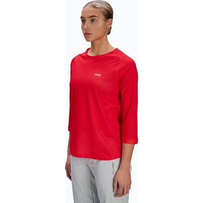 POC Дамска тениска за колоездене POC Motion Air Jersey 3/4 prismane red