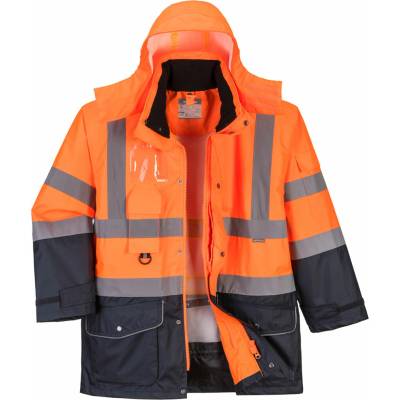 Portwest bunda Contrast Traffic S426 Hi Vis 7 in 1 reflexní Oranžovo navy