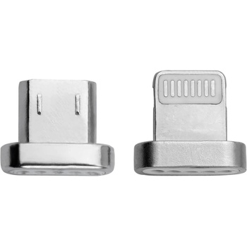 4smarts Магнитни накрайници (за магнитен кабел GravityCord) с Lightning и MicroUSB конектори - 4smarts Magnetic Lightning & Micro USB GravityCord Connectors (сребрист) (4S468536)