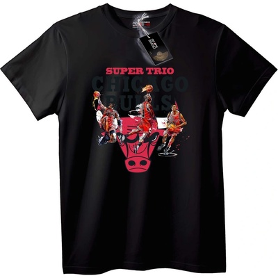 NOONEBRAND Тениска Chicago Bulls Супер Трио - 2XL, White