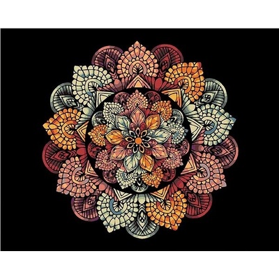 zuty Zuty - Malování Podle Čísel - Mandala Ix, 80X100 Cm, Plátno+Rám
